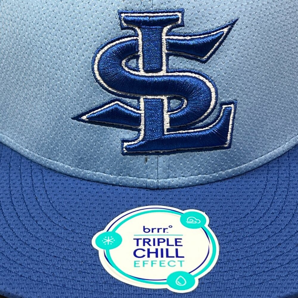 Land Sharks Travel Baseball The Game Pro Flex Fit M Hat Cap Blue Stretch Mens - Picture 8 of 14